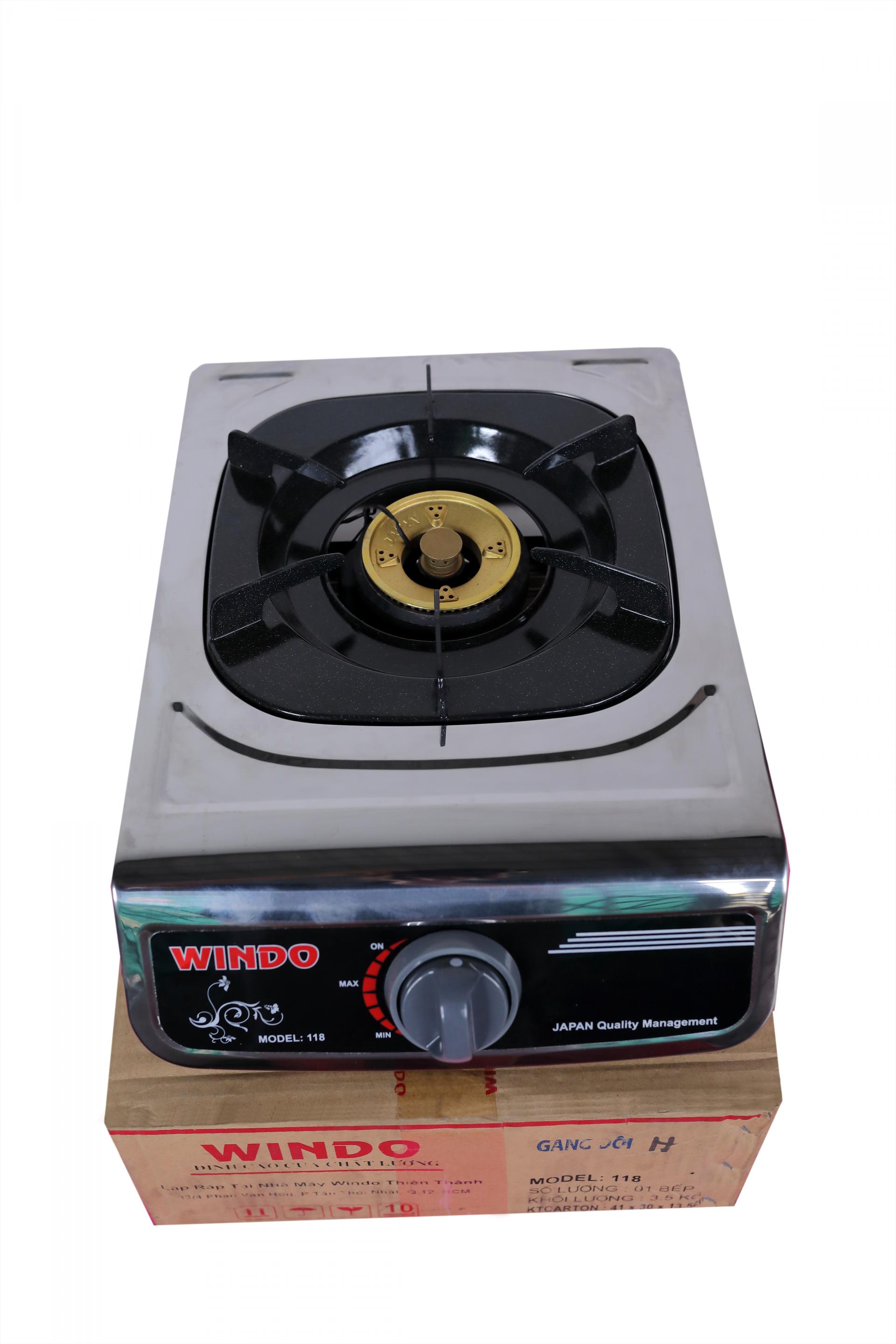 BẾP GAS ĐƠN ĐỂ BÀN MẶT INOX WINDO 118